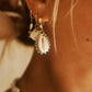Aqua Cowrie Hoops