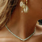 Aqua Cowrie Hoops